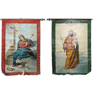 Stendardo con la Madonna Addolorata e San Giuseppe